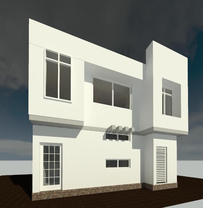 Render del proyecto arquitectónico de la misma vivienda