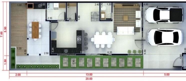Planta arquitectónica de proyecto residencial